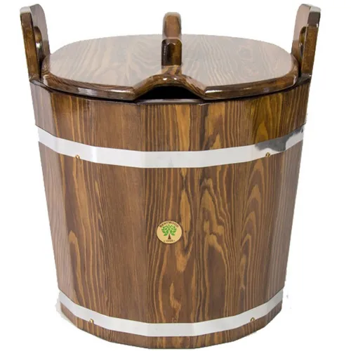 Запарник BENTWOOD лиственница мореная с крышкой 22л