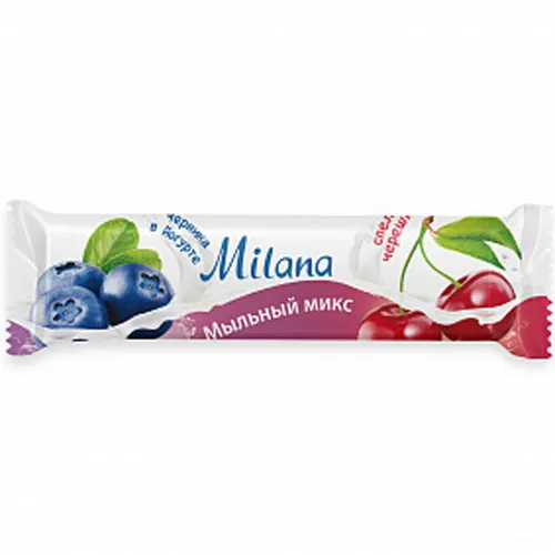 Мыло туалетное "Milana мыльный микс" черника в йогурте & спелая вишня
