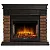 Портал Electrolux Bricks Wood Classic (под очаг EFP/P-3020LS, 3320RLS) камень коричневый, шпон темны