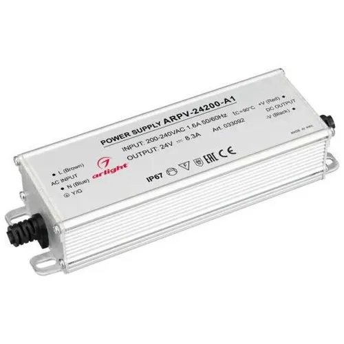 Блок питания Arlight ARPV-24200-A1 (24V, 8.3A, 200W) (IP67 Металл, 3 года)